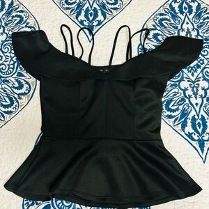 Black party wear top